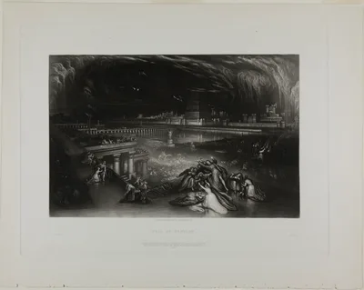 The Fall of Babylon, from Illustrations of the Bible — John Martin