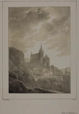 View of a Church — Jean-Baptiste Isabey