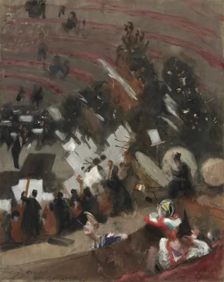 Rehearsal of the Pasdeloup Orchestra at the Cirque d'Hiver — John Singer Sargent