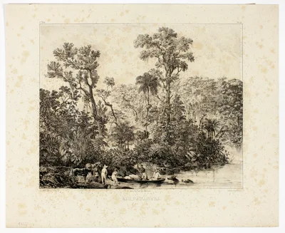 Rio Panahyba, plate 16 from Landscapes, volume 1 of Voyage pittoresque dans le Brésil — Johann Moritz Rugendas