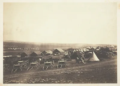 Artillery Waggons, Balaklava in the Distance — Roger Fenton
