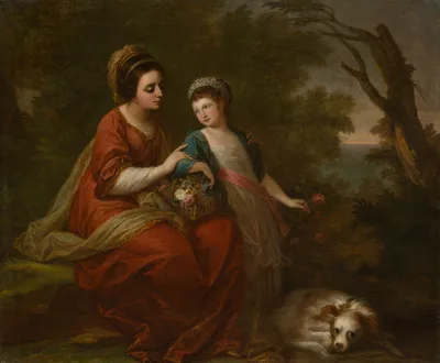 Mrs. Hugh Morgan and Her Daughter — Angelica Kauffmann