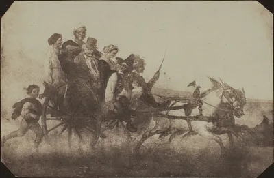 Neapolitan Conveyance - Copy of a Painting at Lacock Abbey — William Henry Fox Talbot