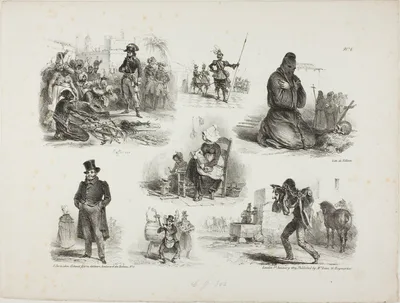 Sheet of Sketches — Auguste Raffet