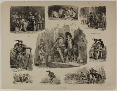 Sheet of Sketches — Auguste Raffet