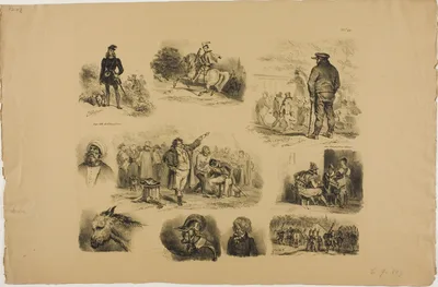 Sheet of Sketches — Auguste Raffet