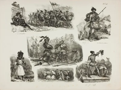 Sheet of Sketches — Auguste Raffet