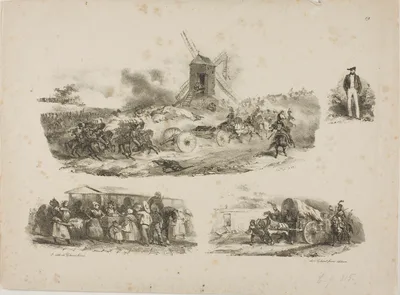 Sheet of Sketches — Auguste Raffet