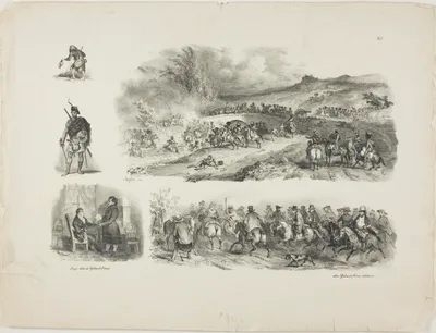 Sheet of Sketches — Auguste Raffet