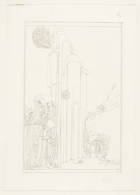 The Hermit; illustration for Oscar Wilde's 'The Teacher of Wisdom' — Charles Ricketts