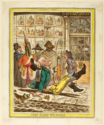 Very Slippy Weather — James Gillray