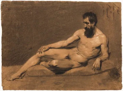 Reclining Male Nude — Louis Joseph César Ducornet
