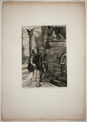 Owake! what ho! Brabantio! thieves! thieves!, plate one from Othello — Théodore Chassériau