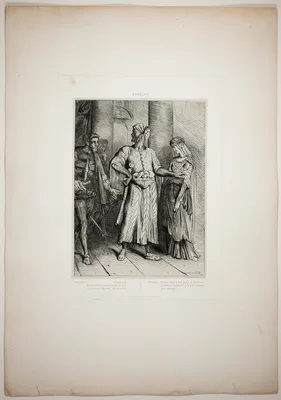 Honest Iago, my Desdemona must I leave to thee, plate four from Othello — Théodore Chassériau