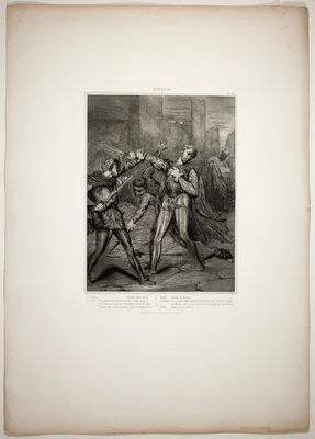 Villain, Thou Diest, plate ten from Othello — Théodore Chassériau