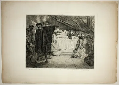 O Spartan dog, plate fifteen from Othello — Théodore Chassériau