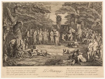 Le Mariage (The Mariage from, the Vie des Satyres) — Claude Gillot