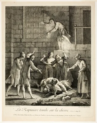 La Rapiniere tombe sur la Chevre (The Plunderer Falls on the Goat, from the Comique de Scarron) — Jean-Baptiste Oudry