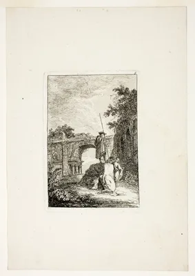 The Triumphal Arch, plate eight from Les Soirées de Rome — Hubert Robert