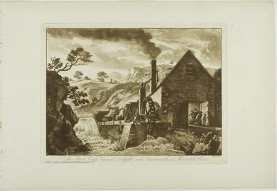 The Iron Forge between Dolgelli and Barmouth in Merioneth Shire, plate six from Twelve Views in North Wales — Paul Sandby