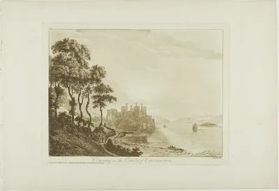 Conway in the County of Caernarvon, plate eleven from Twelve Views in North Wales — Paul Sandby