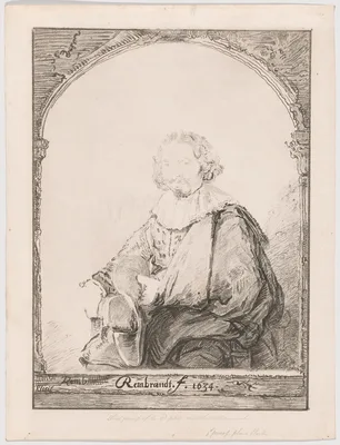 Portrait of a Man in an Armchair, from Collection d'imitations de Dessins d'après les Principaux Maîtres Hollandais et Flamands — Christian Josi