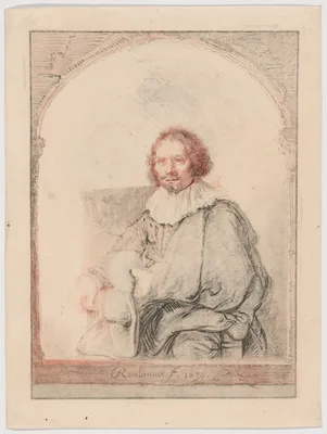 Portrait of a Man in an Armchair, from Collection d'imitations de Dessins d'après les Principaux Maîtres Hollandais et Flamands — Christian Josi