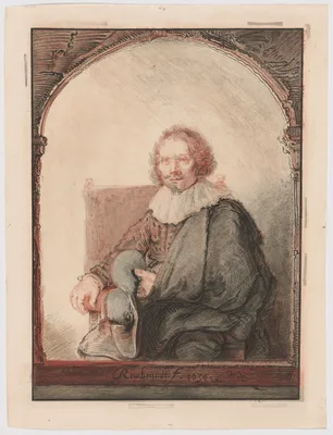 Portrait of a Man in an Armchair, from Collection d'imitations de Dessins d'après les Principaux Maîtres Hollandais et Flamands — Christian Josi