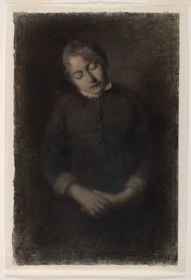Portrait of the Artist's Wife Asleep (Marie Guilloux) — Albert Lebourg