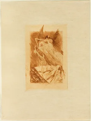 Frontispiece to Les baisers morts — Félicien Rops