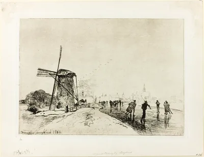 View of the Town of Maassluis — Johan Jongkind