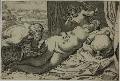 Venus and Satyr — Annibale Carracci