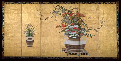 Baskets with Flowers of the Four Seasons