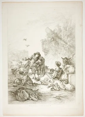 Plate Eleven of 38 from Oeuvres de J. B. Huet — Jean-Baptiste Huet