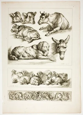 Plate Twenty of 38 from Oeuvres de J. B. Huet — Jean-Baptiste Huet