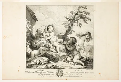 L'Ete (Summer, plate two from Le Quatre Saisons) — Charles-Joseph Natoire