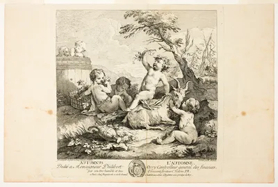 L'Automne (Autumn, plate three from Le Quatre Saisons) — Charles-Joseph Natoire
