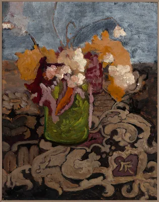 Still-Life with a Green Flower Vase — Paula Modersohn-Becker
