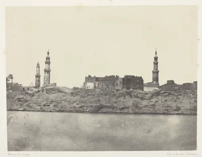 Vue Générale, Girgeh, Haute-Egypte, plate 14 from the album "Egypte, Nubie, Palestine et Syrie" (1852) — Maxime Du Camp