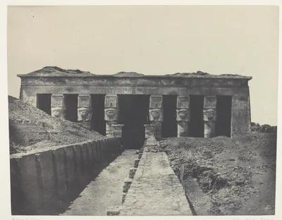 Vue Générale, Grand Temple de Dendérah (Teutyres), Haute-Egypte, plate 16 from the album "Egypte, Nubie, Palestine et Syrie" (1852) — Maxime Du Camp