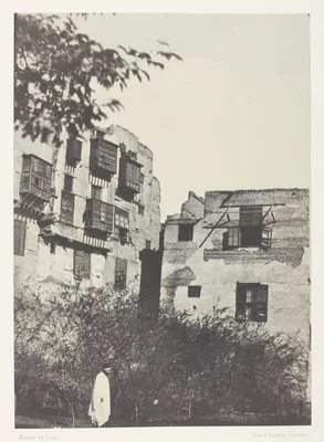 Maison et Jardin dans le Quartier Frank, Le Kaire, plate 3 from the album "Egypte, Nubie, Palestine et Syrie" (1852) — Maxime Du Camp