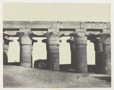 Louqsor, Grande Colonnade du Palais; Thèbes, plate 25 from the album "Egypte, Nubie, Palestine et Syrie" (1852) — Maxime Du Camp