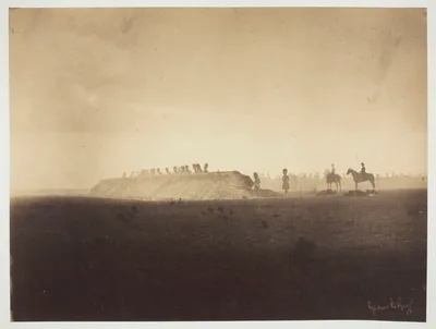 Chalons Encampment: Maneuvers on October 3 (Camp de Châlons: manoeuvres du 3 octobre) — Gustave Le Gray