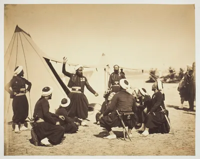 Zouave Storyteller (Le recit) — Gustave Le Gray