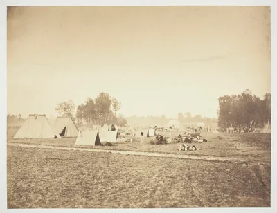Tents and Military Gear, Camp de Châlons — Gustave Le Gray
