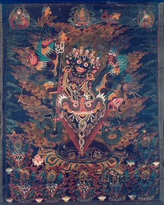 Painted Banner (Thangka) with Guru Dragpur, a Wrathful Form of Padmasambhava