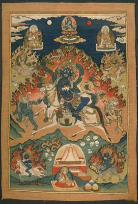 Wrathful Form of the Goddess Saraswati (Magzor Gyalmo) or Palden Llamo