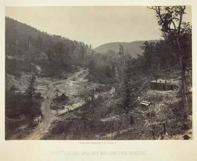Whiteside Valley below the Bridge — George N. Barnard