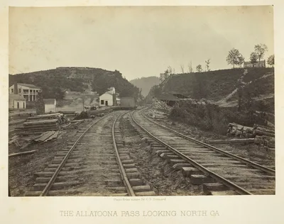 The Allatoona Pass, looking North, GA — George N. Barnard