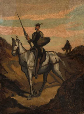 Don Quixote in the Mountains — Style of Honoré Victorin Daumier